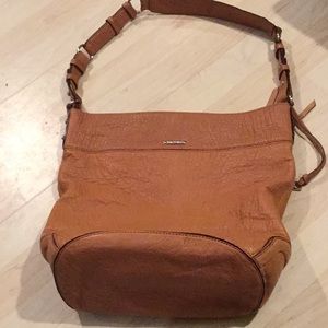 Rebecca Minkoff leather bucket bag.